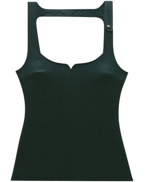 Courreges Swallow サテントップ - グリーン