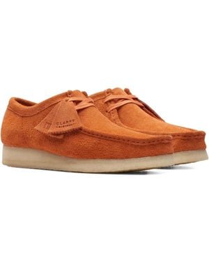 Clarks Wallabee "Burnt" Loafers - Brown