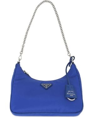 Prada Borsa A Spalla Re-Edition - Blu