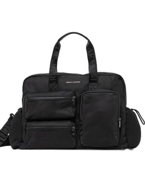 ARMANI EXCHANGE Reisetasche mit Logo-Schild - Schwarz