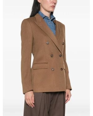 Tagliatore Blazer En Cachemire À Boutonnière Croisé - Brown