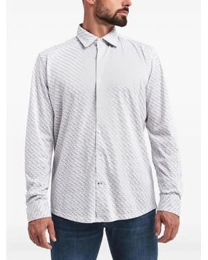 Joop! Langärmeliges Hemd mit Logo-Print - Weiß