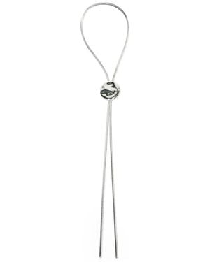 FEDERICA TOSI Hammered-Effect Lariat Necklace - White