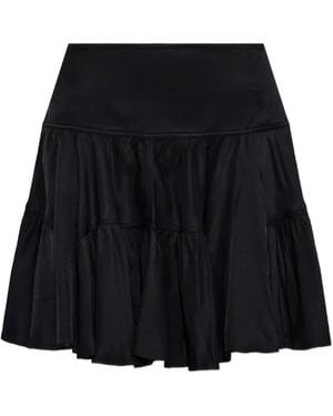 IRO Falda Corta Con Volantes - Negro