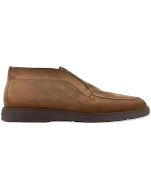 Santoni Paneled Desert Boots - Brown