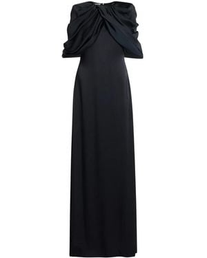 Stella McCartney Vestido con mangas drapeadas - Negro