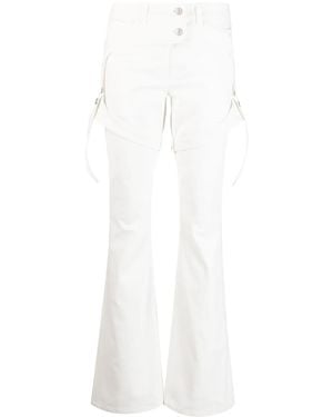 Courreges Straight-Leg Cotton Trousers - White