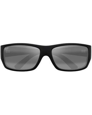 Maui Jim Wassup Rectangle-Frame Sunglasses - Grey