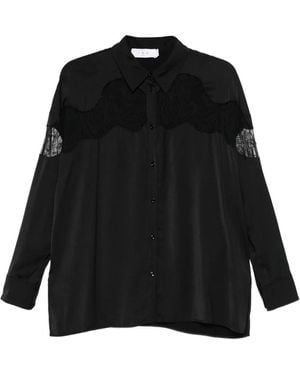 IRO Lace-Insert Shirt - Black