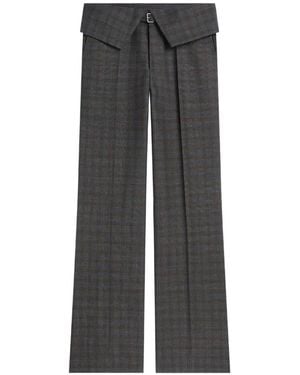 Dries Van Noten Folded Wool Trousers - Grey