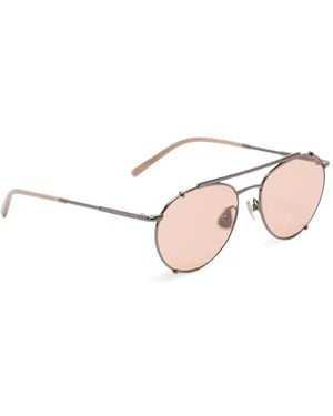 Brunello Cucinelli Monili-Embellished Pilot Sunglasses - Pink