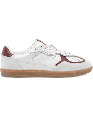 Alohas Leather-Upper Lace-Up Low-Top Trainers - White