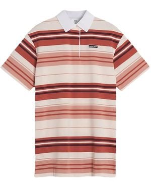 Maison Kitsuné Gestreept Poloshirt - Rood