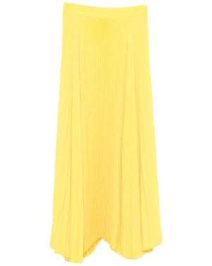 Styland Pleated Maxi Skirt - Yellow
