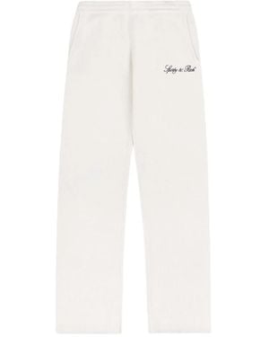 Sporty & Rich Logo-Embroidered Trousers - White