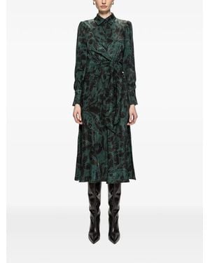 Nissa Midikleid Aus Viskosegemisch - Grün