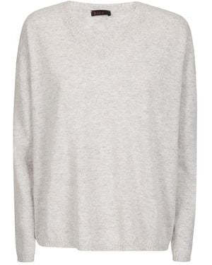 Hira V-Neck Sweater - White