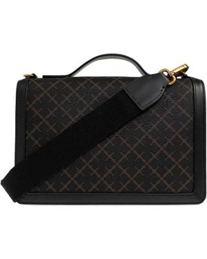 By Malene Birger Gemusterte Loennas Schultertasche - Schwarz