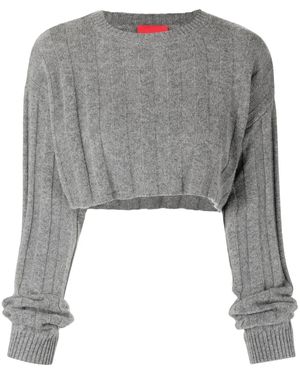 Cashmere In Love Remy クロップド ニットトップ - グレー