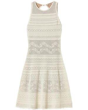 Twinset Floral-Motif Sleeveless Mini Dress - White