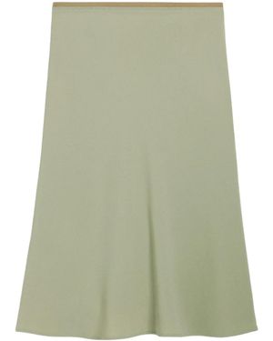 Ami Paris Crepe Midi Skirt - Green