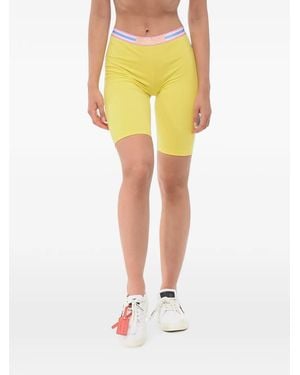 DSquared² Logo-Waistband Cycling Shorts - Yellow