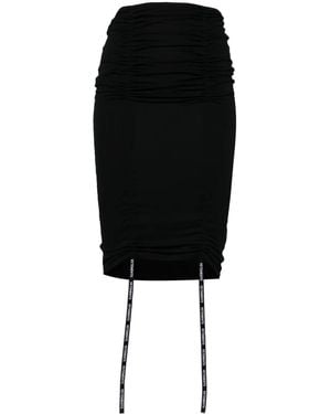 Vetements Ruched Pencil Skirt - Black