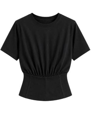 Yigal Azrouël Soho Gathered T-Shirt - Black