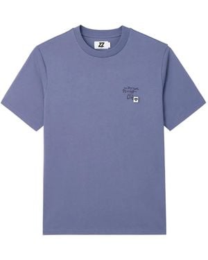 Izzue Slogan-Print T-Shirt - Blue