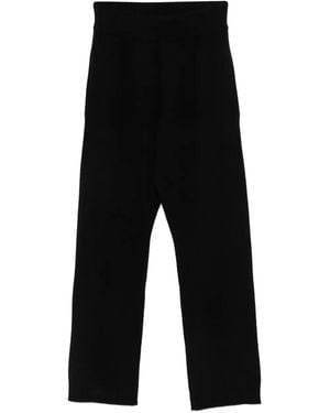 Entire studios Ribbed-Trim Pants - Black