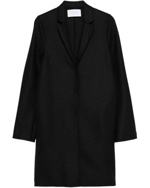 Harris Wharf London Cocoon Virgin-Wool Coat - Black