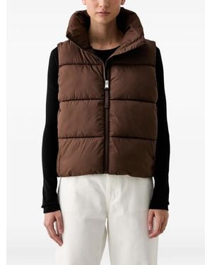 DKNY Quilted Puffer Gilet - Brown