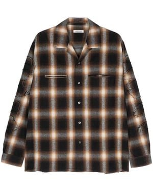Undercover Checkered Shirt - Brown