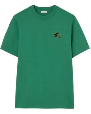 Burberry Knight Cotton T-Shirt - Green