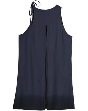 Y-3 Ombre-Effect Sleeveless Mini Dress - Blue