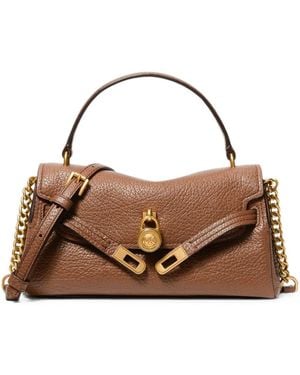 Michael Kors Hamilton Moderne Extra-Small Textured Leather Slouchy Cross Body Bag - Brown
