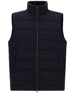 Herno Lo Smanicato Quilted Vest - Blue