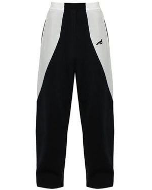 Balenciaga Colour-Block Logo-Embroidered Track Trousers - Black