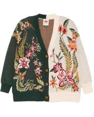 FARM Rio Cardigan Mit Blumen-Print - Grün
