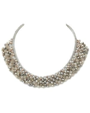 Peserico Beaded Chain Necklace - Metallic