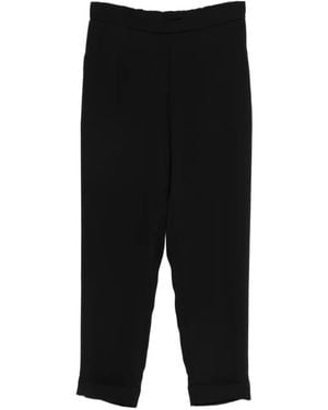 P.A.R.O.S.H. Cuffed-Hem Trousers - Black