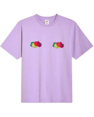 HOMMEGIRLS X Fruit Of The Loom Fruit-Print T-Shirt - Purple