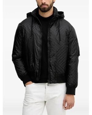 ARMANI EXCHANGE Logo-Print Padded Jacket - Black