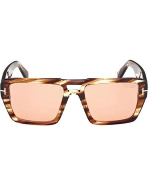 Tom Ford Redford Tortoiseshell-Effect Square-Frame Sunglasses - Pink
