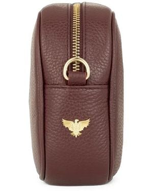 Apatchy London The Tassel Grained-Leather Crossbody Bag - Purple