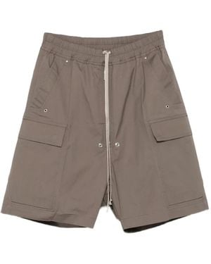 Rick Owens Cargobela Drawstring-Waist Cargo Shorts - Grey
