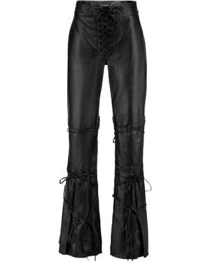 Dan Cassab Melania Leather Pants - Black
