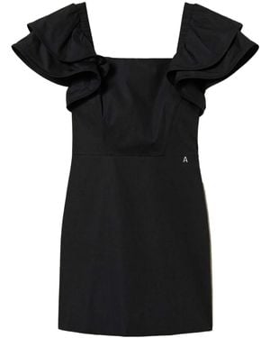 Twinset Ruffled Mini Dress - Black