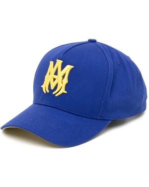 Amiri Ma Logo-Embroidered Baseball Cap - Blue