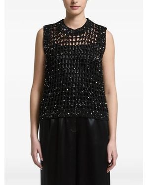 Peserico Sequin-Embellished Vest - Black